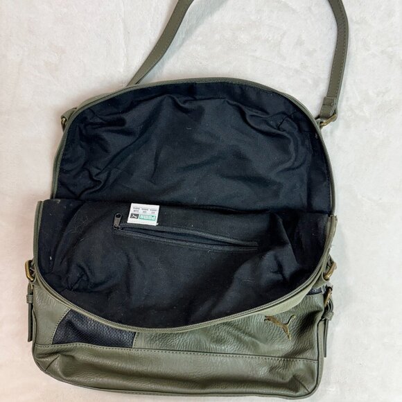 Puma Green Leather Laptop/Shoulder Bag - Fashion Accessory - Picture 12 of 16